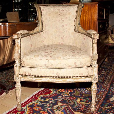 Lot 489 - Louis XV Style Painted Wood Bergere