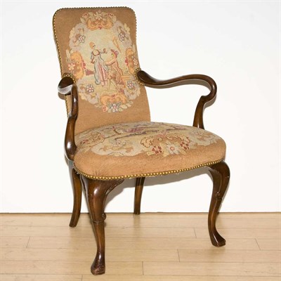 Lot 407 - Georgian Style Needlepoint Upholstered...