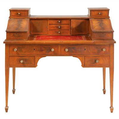 Lot 215 - Edwardian Style Mahogany Desk Height 42 inches,...