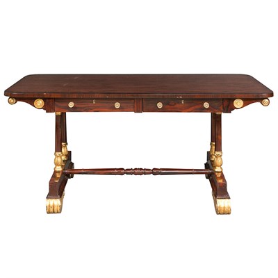 Lot 303 - Regency Style Rosewood and Parcel Gilt Writing...