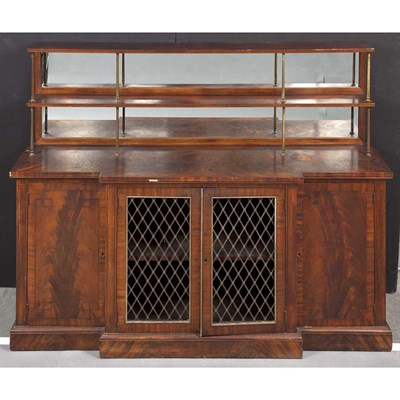 Lot 298 - Regency Style Mirror Back Mahogany Buffet...