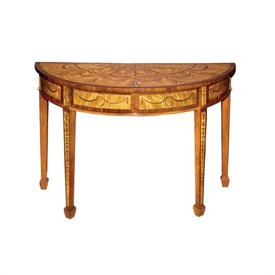 Lot 205 - George III Style Mahogany and Satinwood...