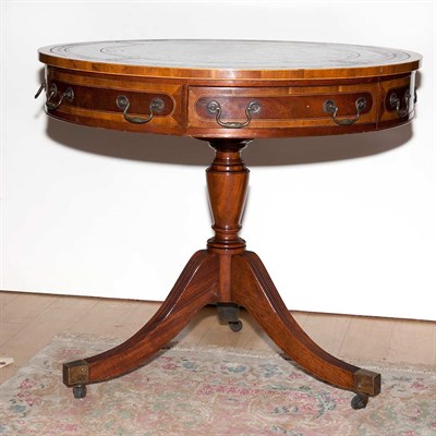 Lot 226 - Regency Style Mahogany Drum Table Height 28...