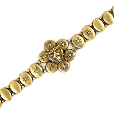 Lot 51 - Antique Gold and Diamond Bracelet