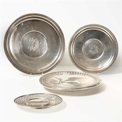Lot 369 - Group of Four Sterling Silver Trays Total...