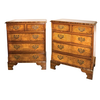 Lot 199 - Pair of Georgian Style Mahogany Line Inlaid...