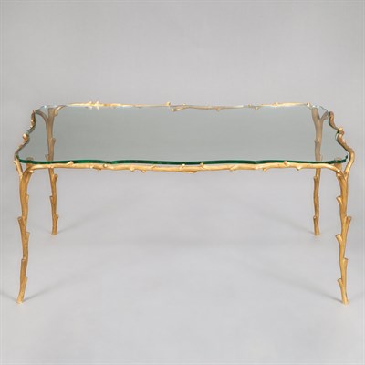 Lot 86 - Gilt-Bronze and Glass Low Table Height 15 1/2...