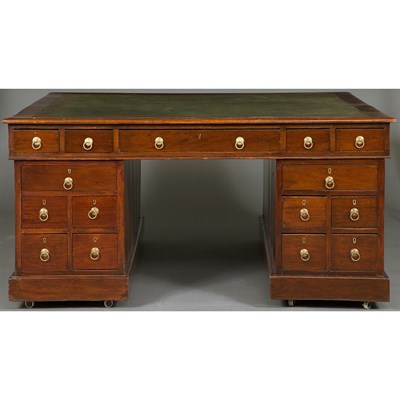 Lot 122 - George III Style Mahogany Partner's Desk...
