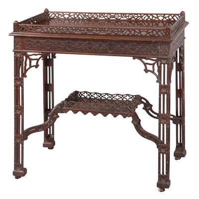 Lot 231 - George III Mahogany Tea Table Height 31 inches,...