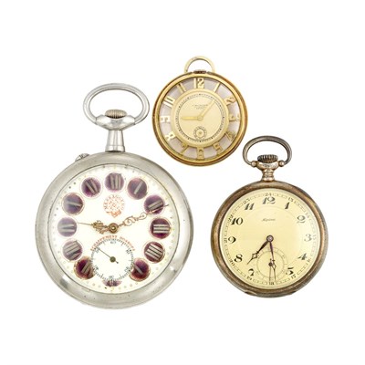 Lot 908 - Group of Metal and Silver Pocket Watches