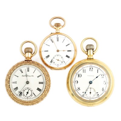 Lot 902 - Three Gold-Filled Pocket Watches