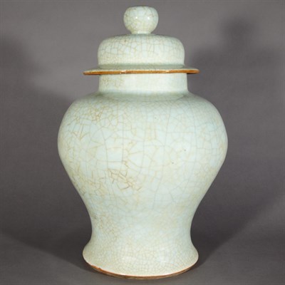 Lot 722 - Chinese Celadon Glazed Porcelain Jar 20th...
