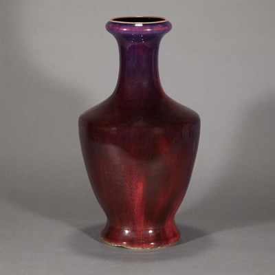 Lot 717 - Chinese Flambe Glazed Porcelain Vase Late Qing...