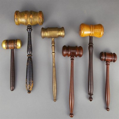 Lot 155 - Group of Gavels Approximately fourteen pieces.