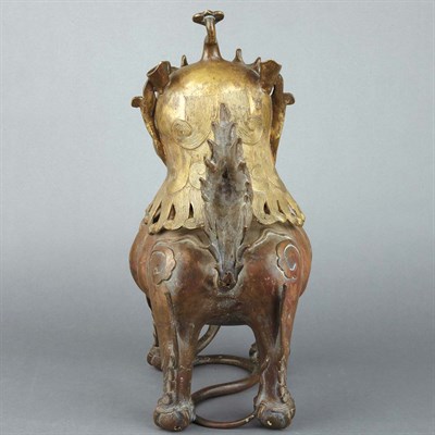 Lot 678 - Chinese Bronze Qilin-Form Censer 18th/19th...