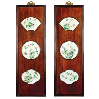 Lot 728 - Pair of Chinese Famille Rose Glazed Porcelain...