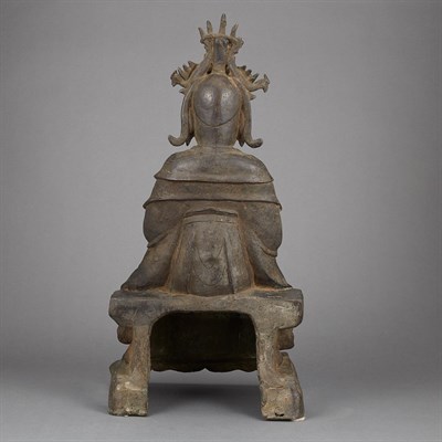 Lot 489 - Chinese Bronze Figure of a Courtesan Ming...