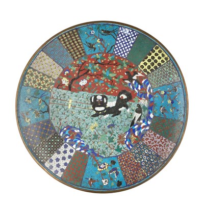 Lot 640 - Japanese Cloisonne Panel 19th Century Of...