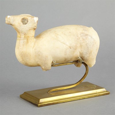 Lot 163 - Fragmentary White Marble Figure of an Ibex...