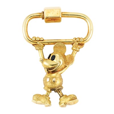 Lot 606 - Gold Mickey Mouse Key Ring