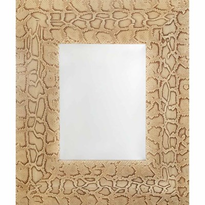 Lot 158 - Style of Karl Springer Mirror Faux python...