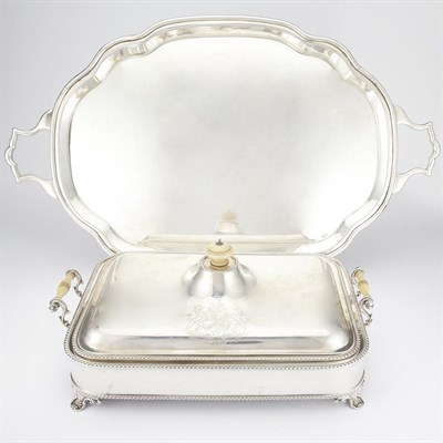 Lot 266 - Silver Plated Table Two-Handled Tea Tray...