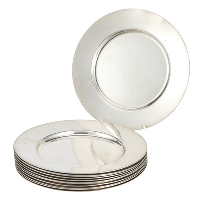 Lot 250 - Set of Twelve Silver Butter Plates Peter...