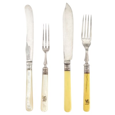 Lot 269 - Victorian Silver, Bone and Mother-of-Pearl...