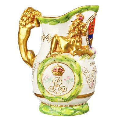 Lot 118 - Molded, Painted and Gilt Decorated Ceramic...