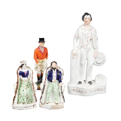 Lot 103 - Pair of Staffordshire Porcelain Figures of...