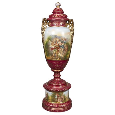 Lot 246 - Vienna Style Gilt and Transfer Print Decorated...