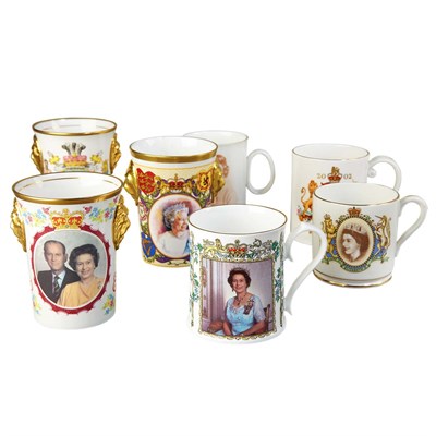 Lot 105 - Group of Porcelain English Royal Commemorative...