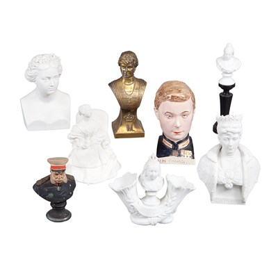 Lot 91 - Group of Royal Commemorative Porcelain Busts...