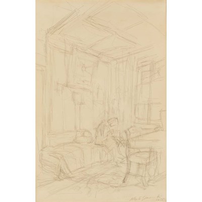 Lot 115 - Alberto Giacometti Swiss, 1901-1966 Interior,...