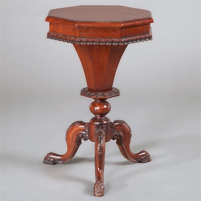 Lot 327 - Georgian Style Mahogany Sewing Table Height 27...