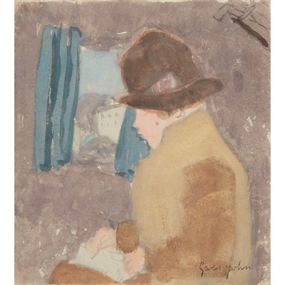 Lot 112 - Gwen John English, 1876-1939 Woman in a...
