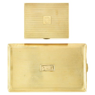 Lot 568 - Gold Cigarette Case and Box