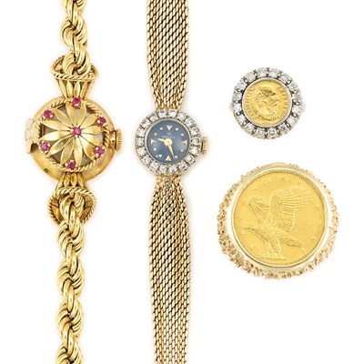 Lot 868 - Group of Gold Jewelry