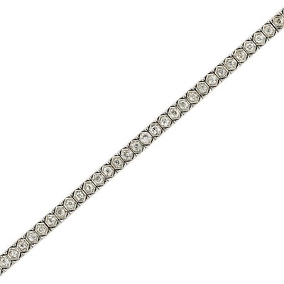 Lot 73 - Platinum and Diamond Bracelet