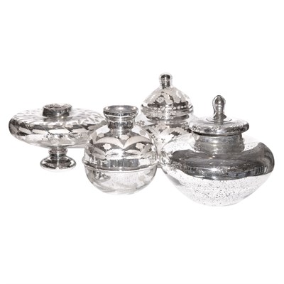 Lot 244 - Group of Nine Mercury Glass Style Vessels