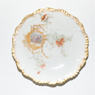 Lot 250 - Set of Fourteen Limoges Transfer Decorated...