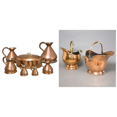 Lot 261 - Group of Nine Copper Cookware Articles