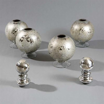 Lot 269 - Group of Six Mercury Glass Style Orbs