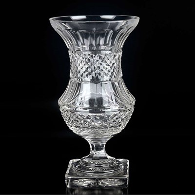 Lot 270 - Group of Three Cut Glass Vases; Together with...