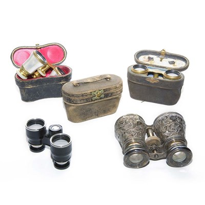 Lot 282 - Group of Five Pairs of Opera Glasses