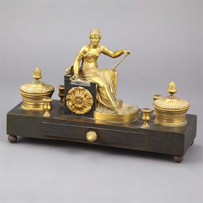 Lot 284 - Group of Eight Bronze and Metal Table Articles