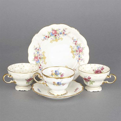 Lot 288 - Group of Porcelain Teacups, Saucers and...