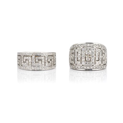 Lot 706 - Two White Gold and Diamond Rings
