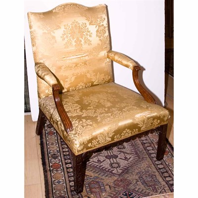 Lot 291 - George III Style Mahogany Library Chair