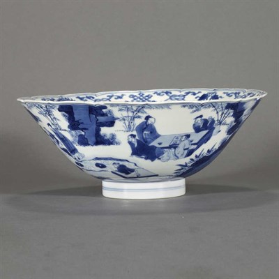 Lot 617 - Chinese Blue and White Glazed Porcelain Bowl...